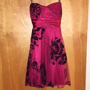 Special occasion strapless red dress